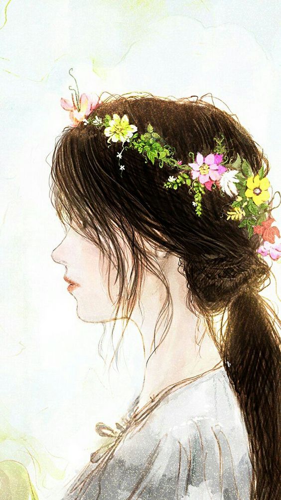 Xem hơn 100 ảnh về hình vẽ cô gái và hoa - daotaonec.edu.vn
