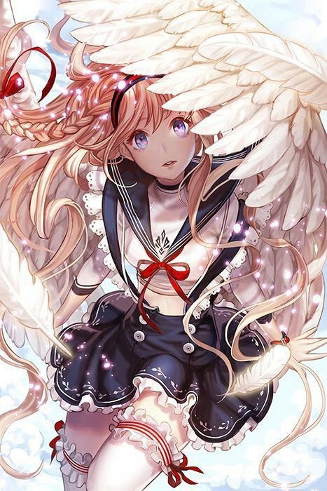 Hình ảnh anime thiên thần đẹp dễ thương nhất