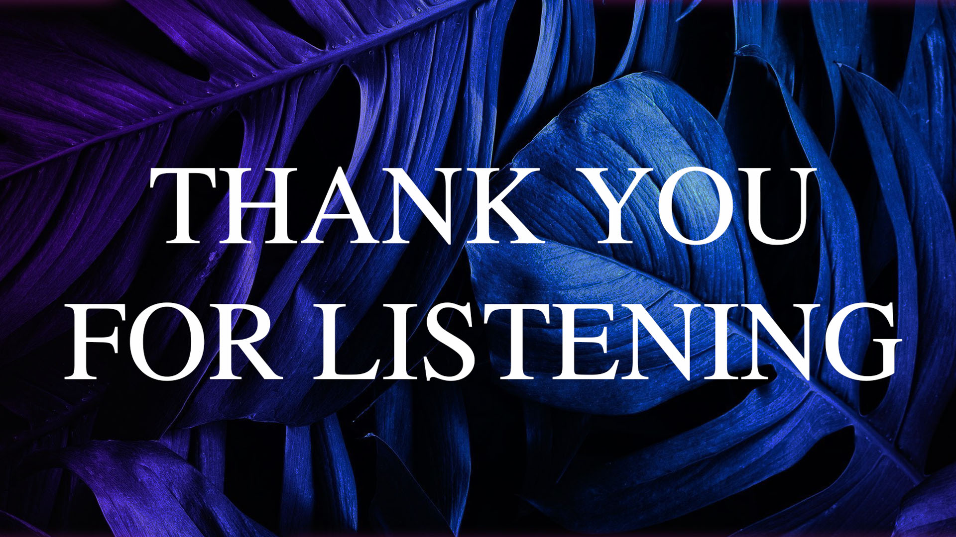 presentation thanks for listening