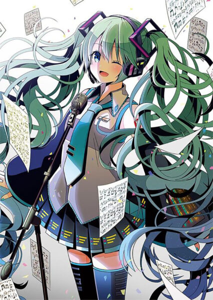 Hình ảnh anime tóc xanh Hatsune Miku