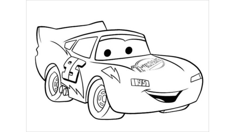 Tranh tô màu hoạt hình ô tô dành cho bé trai 5 tuổi