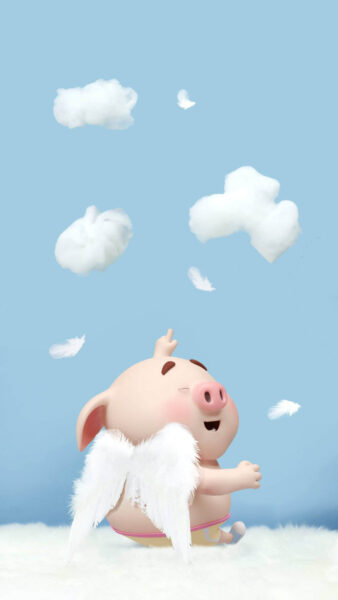 Hình ảnh con lợn với đôi cánh thiên thần