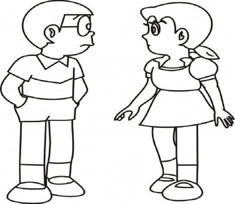 Cách vẽ nobita và shizuka trong doraemon  YouTube