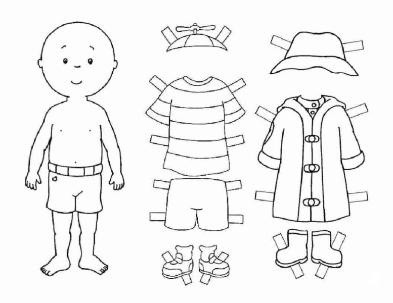 Hình quần áo cho bé tập tô