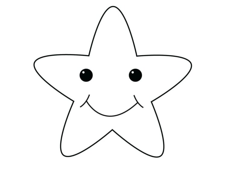 Tranh tô màu cho bé 2-3 tuổi hình ngôi sao