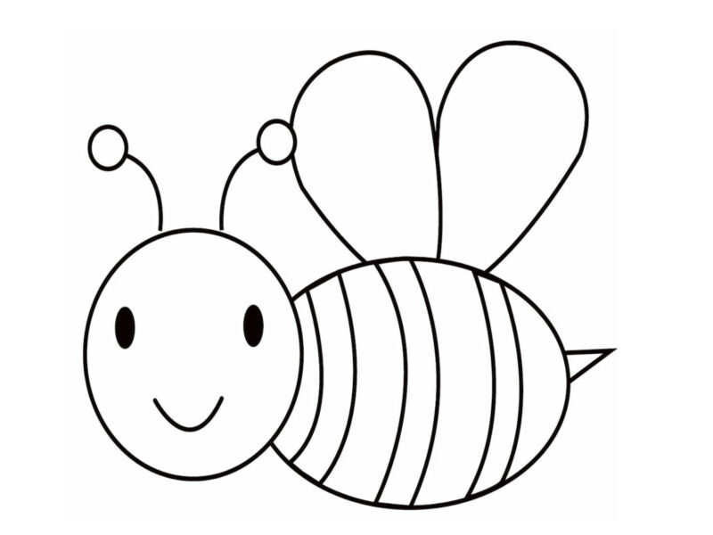 Tranh tô màu con ong cho bé 2 tuổi