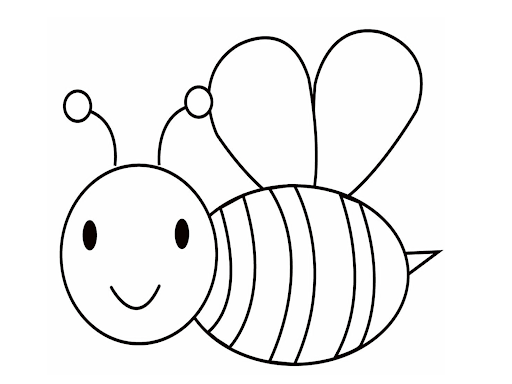 Tranh tô màu con vật hình con ong