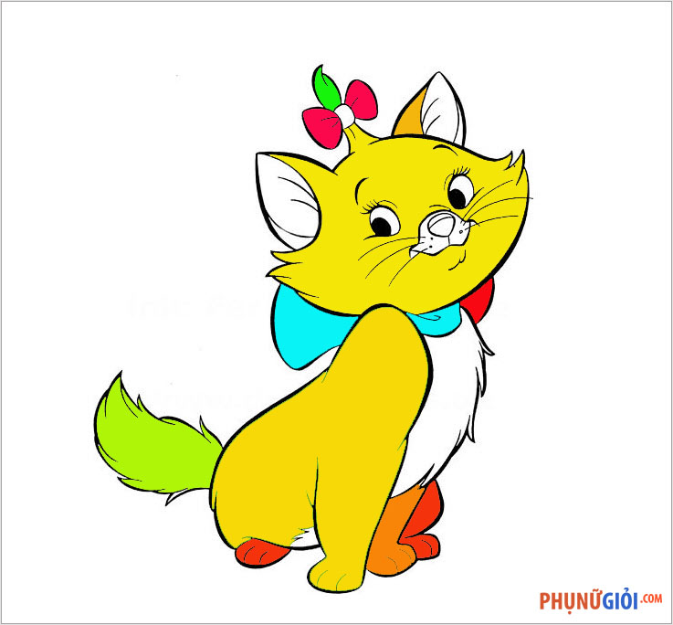 20 mẫu tranh tô màu con mèo đẹp dễ thương dành cho bé yêu
