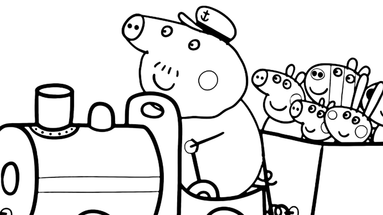 50 bức tranh tô màu heo Peppa Pig ngộ nghĩnh đáng yêu nhất  Trường Mầm  Non Họa Mi