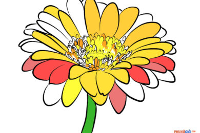 tranh tô màu hình bông hoa cho bé