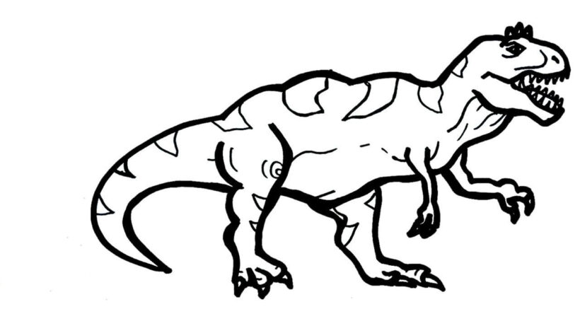 Tranh tô màu khủng long có mào