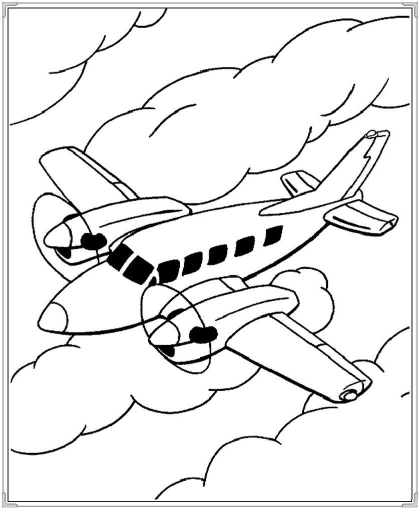 Download tranh tô màu máy bay đẹp nhất cho bé