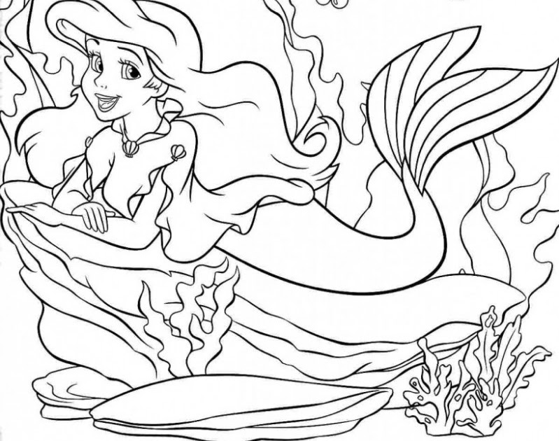 Tuyển tập tranh tô màu nàng tiên cá  Mầm Non Ngôi Sao