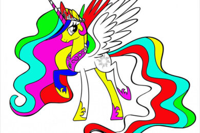 tranh tô màu ngựa pony