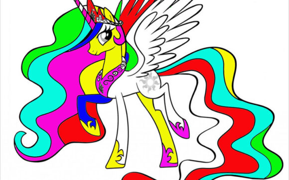 tranh tô màu ngựa pony