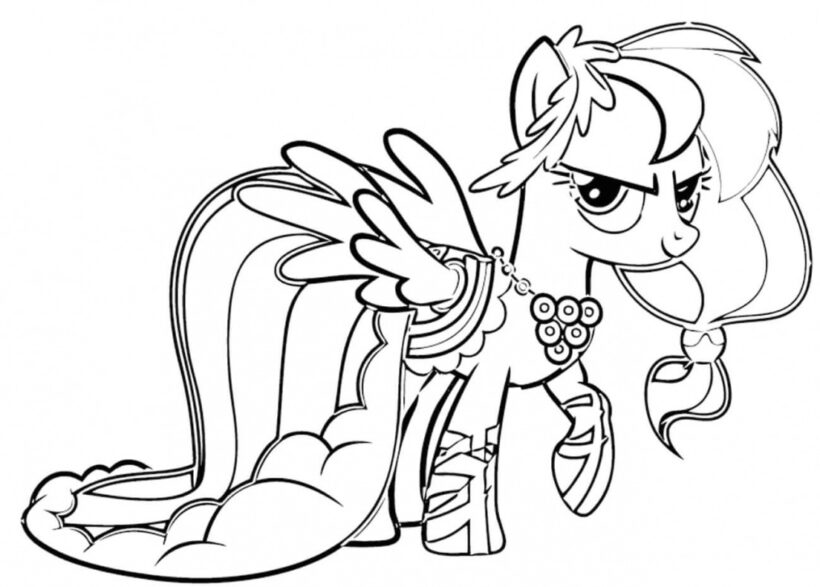How to Draw My Little Pony Coloring Pages Rainbow Dash
