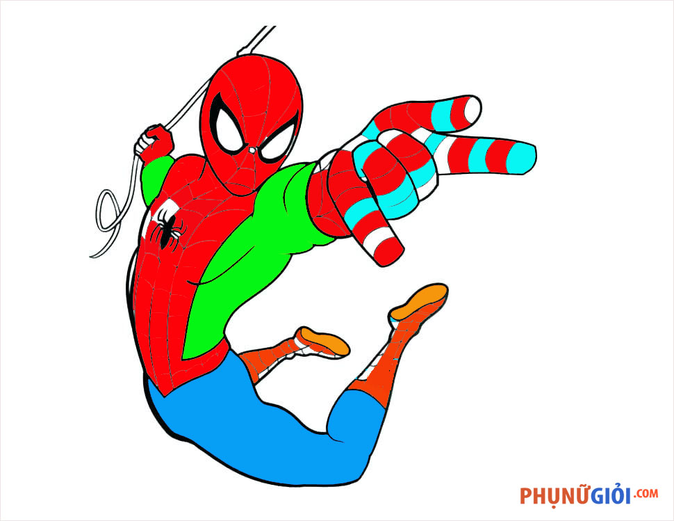 Tranh Tô Màu Người Nhện - Siêu Nhân Spider Man Đẹp Nhất Cho Bé