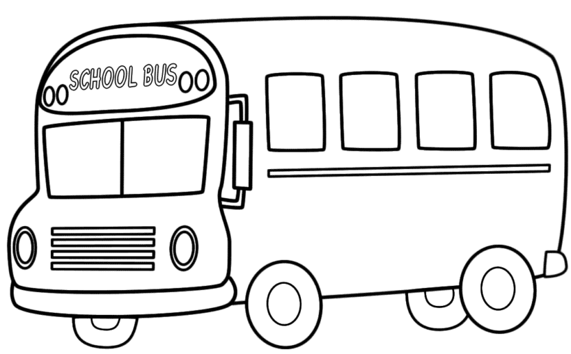 Tranh tô màu ô tô bus dành cho học sinh