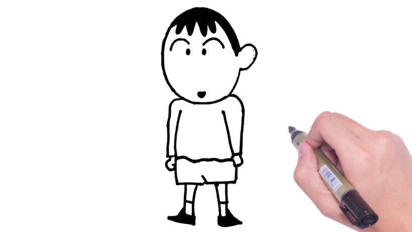 Tranh tô màu Shin cậu bé bút chì hình vẽ đơn giản