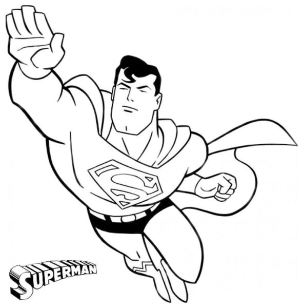 Tranh tô màu siêu nhân Superman cho bé trai