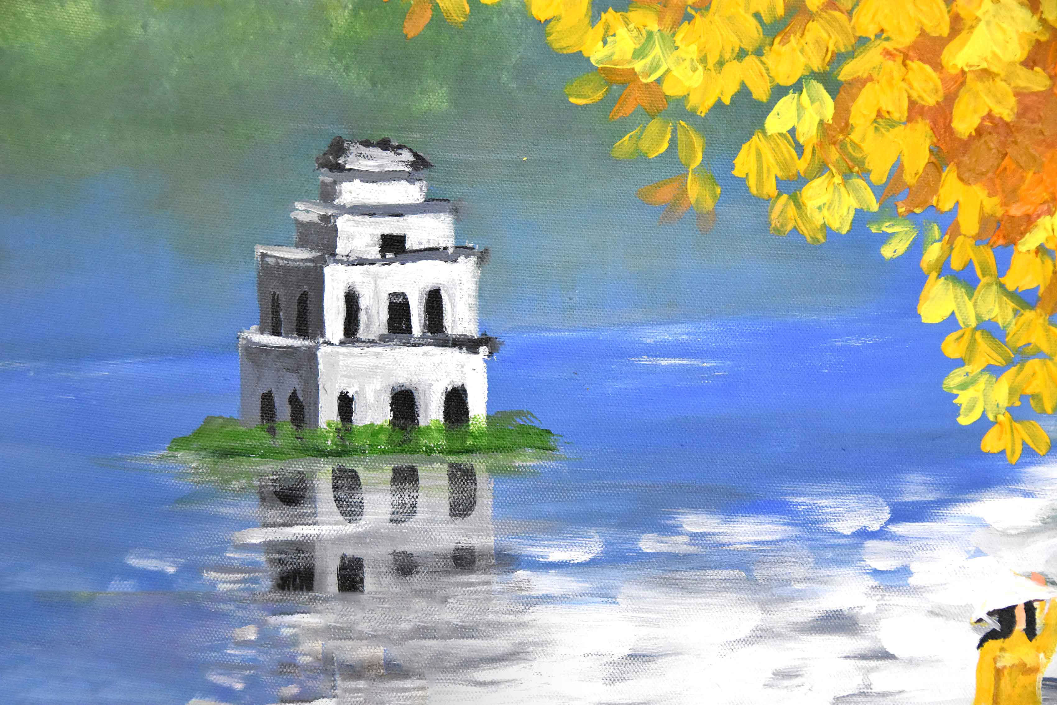Vẽ tranh về Hồ Gươm - viên ngọc sáng giá của Hà Nội