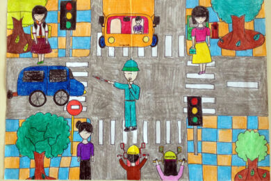 Vẽ tranh an toàn giao thông