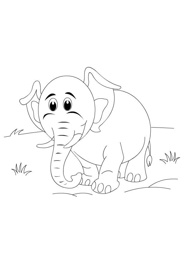 Tuyển tập tranh tô màu con voi ngộ nghĩnh cho các bé yêu động vật