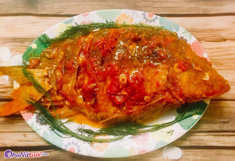 Cách làm cá chép sốt cà chua - Thành phẩm
