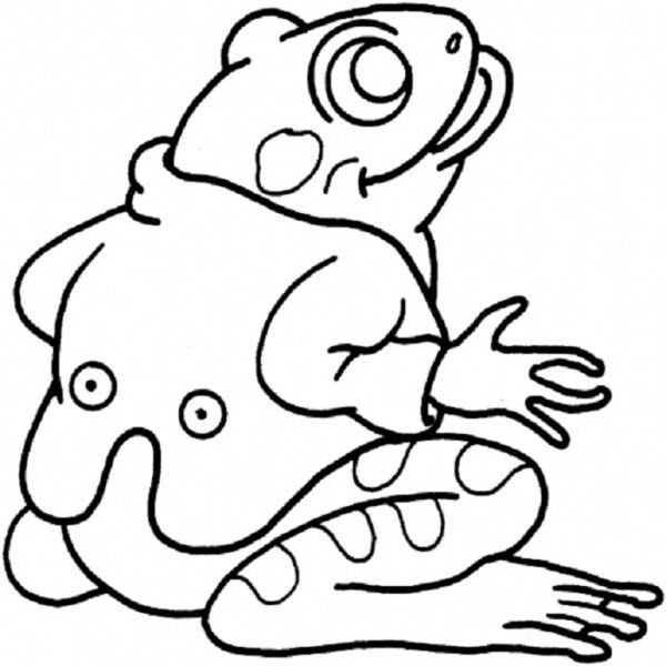 Hình ảnh con ếch cho bé tập tô