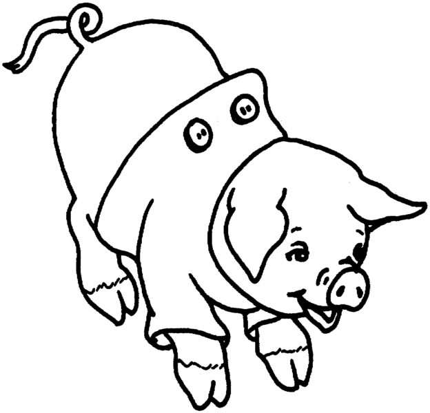 Hình ảnh con lợn mặc áo ngộ nghĩnh