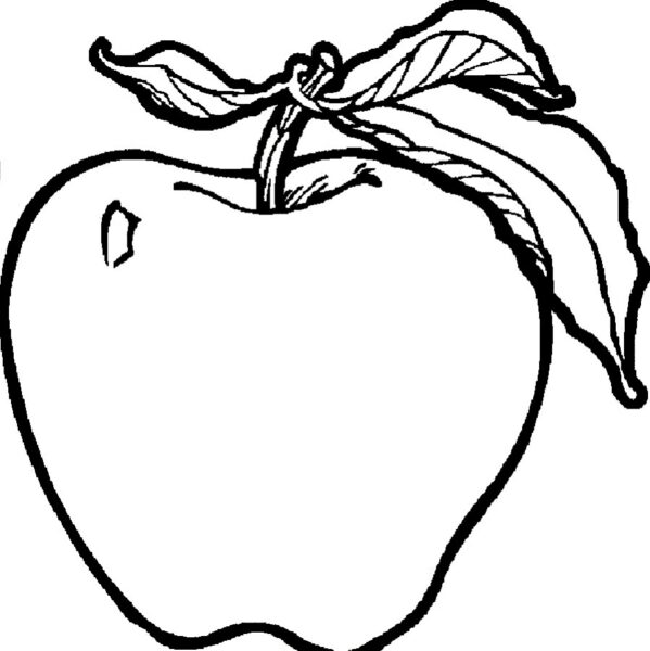 Hình ảnh quả táo cho bé tập tô