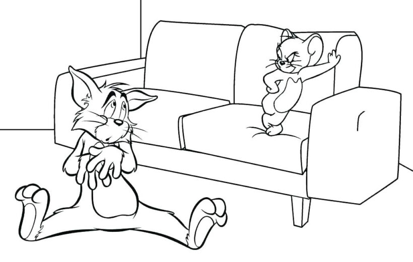 Hình ảnh Tom and Jerry cho bé tập tô