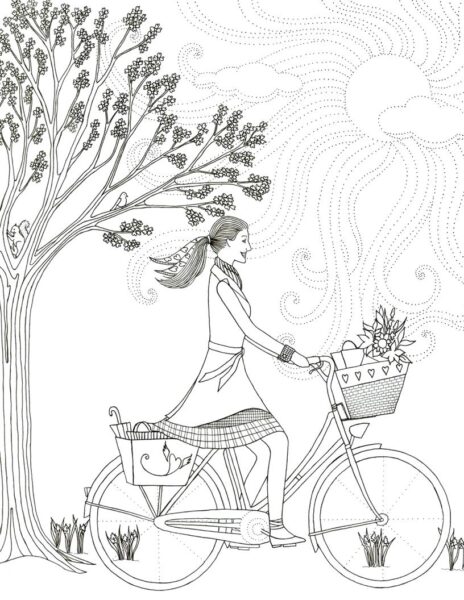 Hình ảnh xe đạp cho bé tô màu