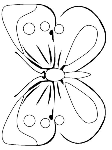 Hình mẫu con bướm cho bé tập tô