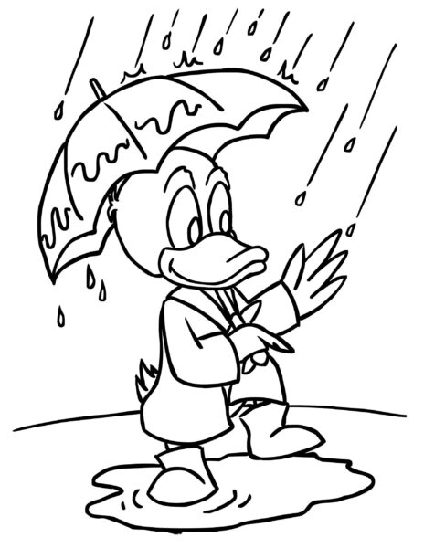 rainy day colouring pages Elegant Rain Coloring Page With Cloud