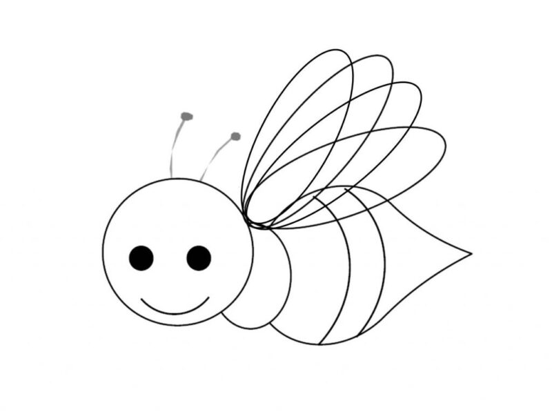 Hình vẽ con ong đơn giản