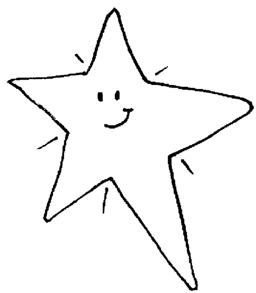 Hình vẽ ngôi sao sáng cho bé tập tô
