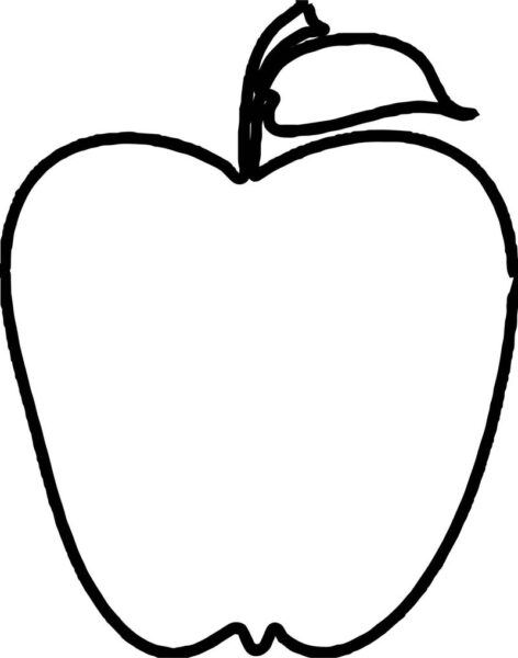 Hình vẽ quả táo cho bé tập tô