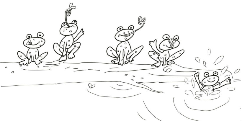 Hình vẽ tập tô con ếch