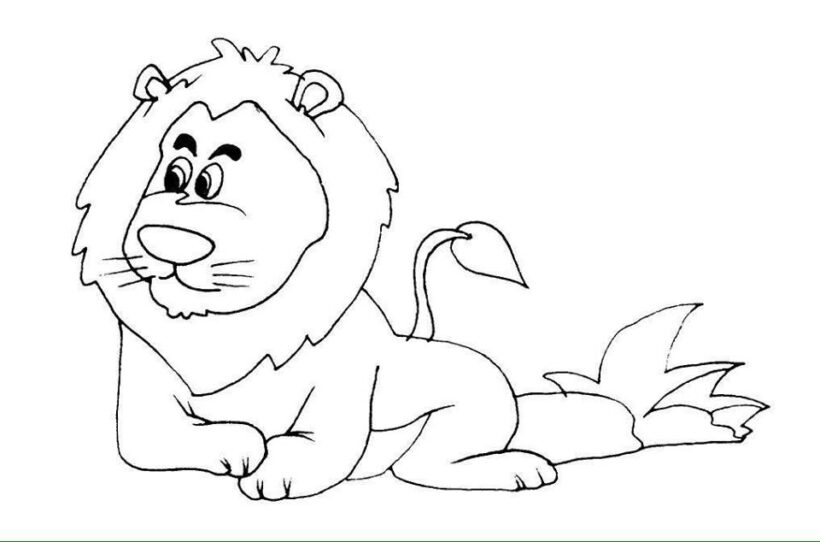 Hình vẽ tập tô con sư tử