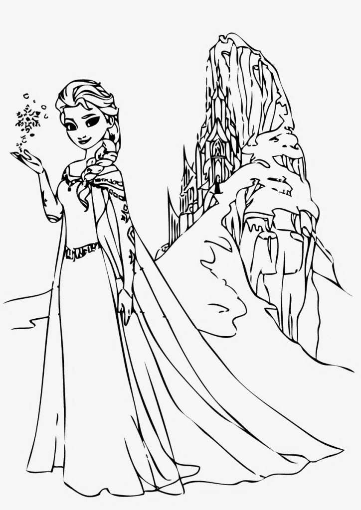 Tranh Tô Màu Nữ Hoàng Băng Giá - Công Chúa Elsa Xinh Đẹp