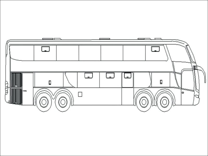 Hình vẽ tập tô xe buýt