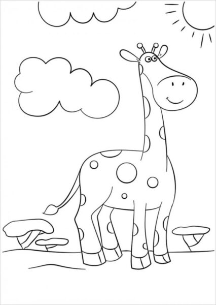 Hướng dẫn cách vẽ CON HƯƠU  Tô màu con Hươu  How to draw Giraffe  YouTube