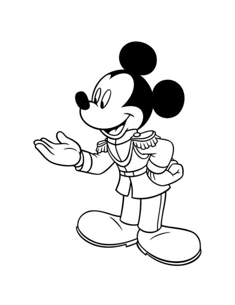 mẫu tranh tô màu chuột Mickey cho bé