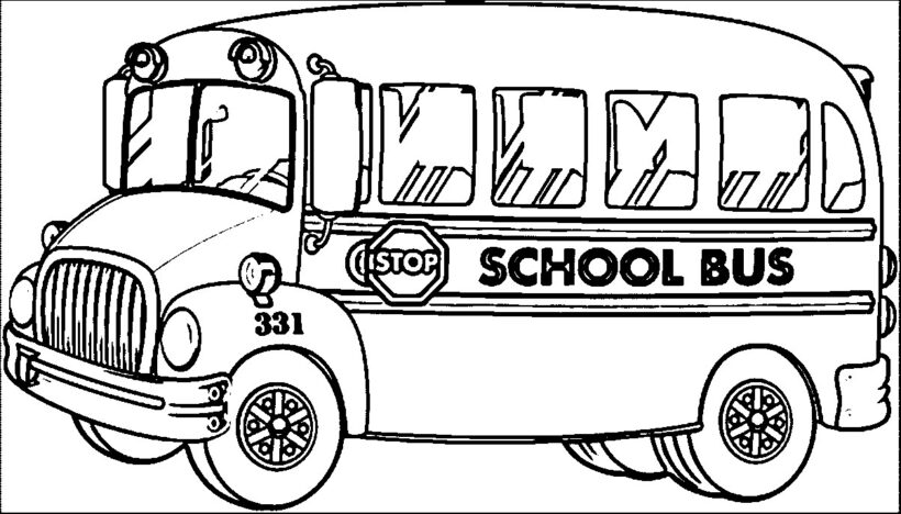 Mẫu tranh vẽ tập tô xe buýt