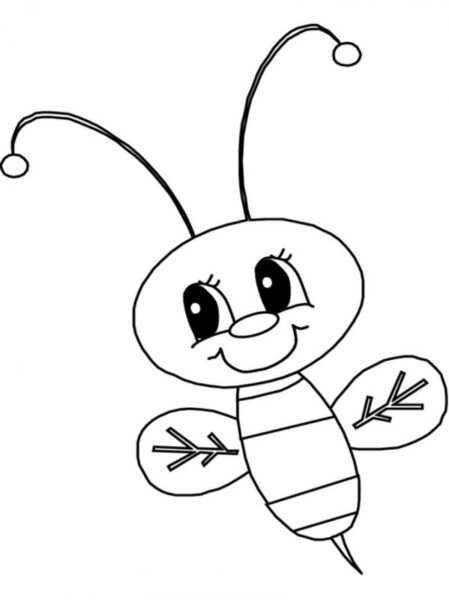 Mẫu vẽ con ong dễ thương
