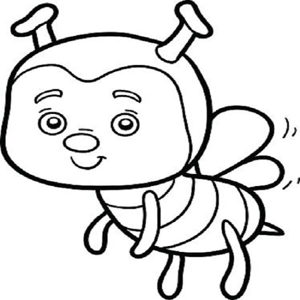 Mẫu vẽ con ong dễ thương cho bé tô màu