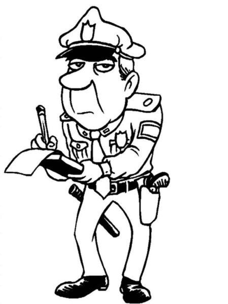 Mẫu vẽ tập tô chú cảnh sát giao thông