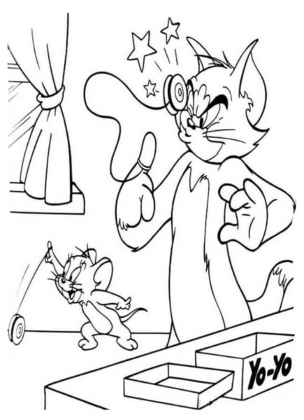 Mẫu vẽ tập tô Tom and Jerry