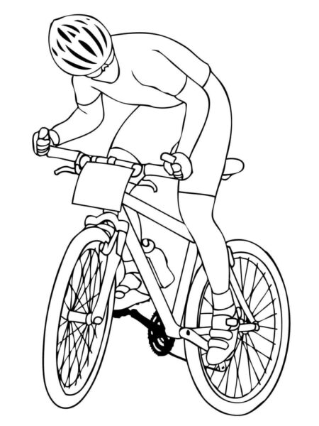Mẫu vẽ xe đạp cho bé tô màu